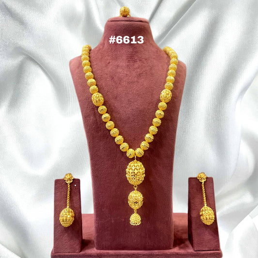 Exclusive Gold Plated Long Necklaces Set, PMJ Model No: 6613