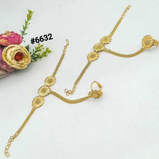 Gold Plated Hand Bracelet - Hathpan , PMJ Model No : 6632