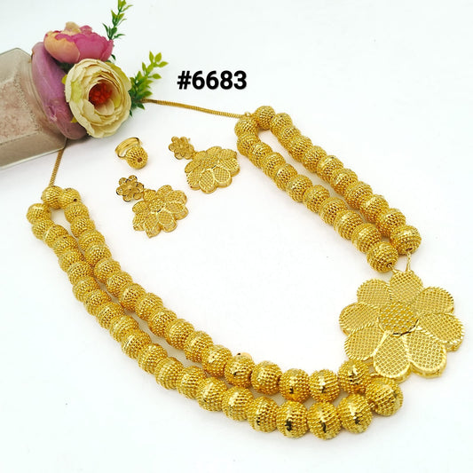 Exclusive Gold Plated Long Necklaces Set, PMJ Model No: 6683