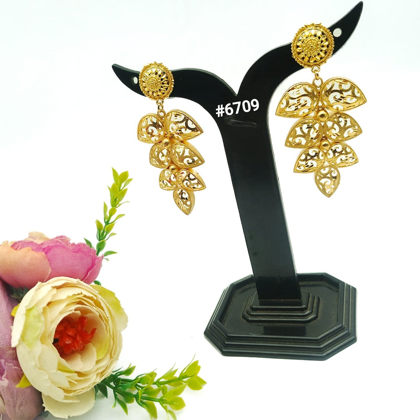 Gold Plated Designer Earrings, PMJ Model No: 6709