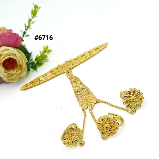 Gold Plated Hand Bracelet - Hathpan , PMJ Model No : 6716