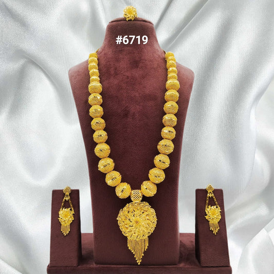 Exclusive Gold Plated Long Necklaces Set, PMJ Model No: 6719