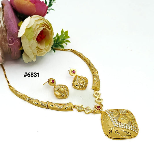 Gold Plated Small Necklace Set PMJ Model No : 6831