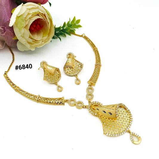 Gold Plated Small Necklace Set PMJ Model No : 6840