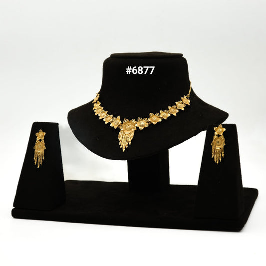 Gold Plated Small Necklace Set PMJ Model No : 6877