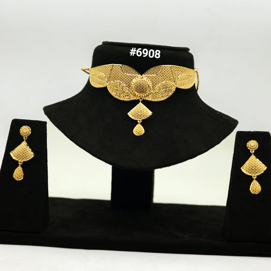 Gold Plated Small Necklace Set PMJ Model No : 6908