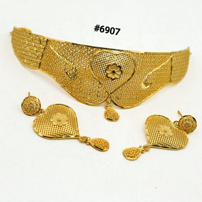 Gold Plated Small Necklace Set PMJ Model No : 6907