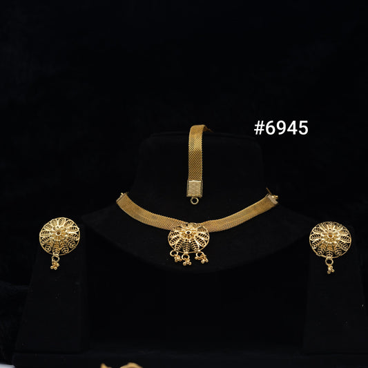 Gold Plated Short Necklaces, PMJ Model No: 6945