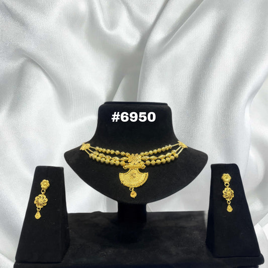 Gold Plated Short Necklaces, PMJ Model No: 6950