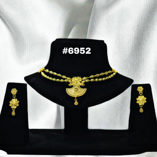 Gold Plated Short Necklaces, PMJ Model No: 6952