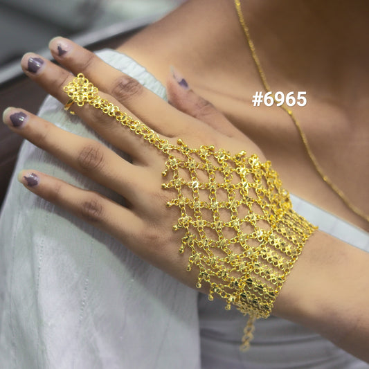 Gold Plated Hand Bracelet - Hathpan , PMJ Model No : 6965