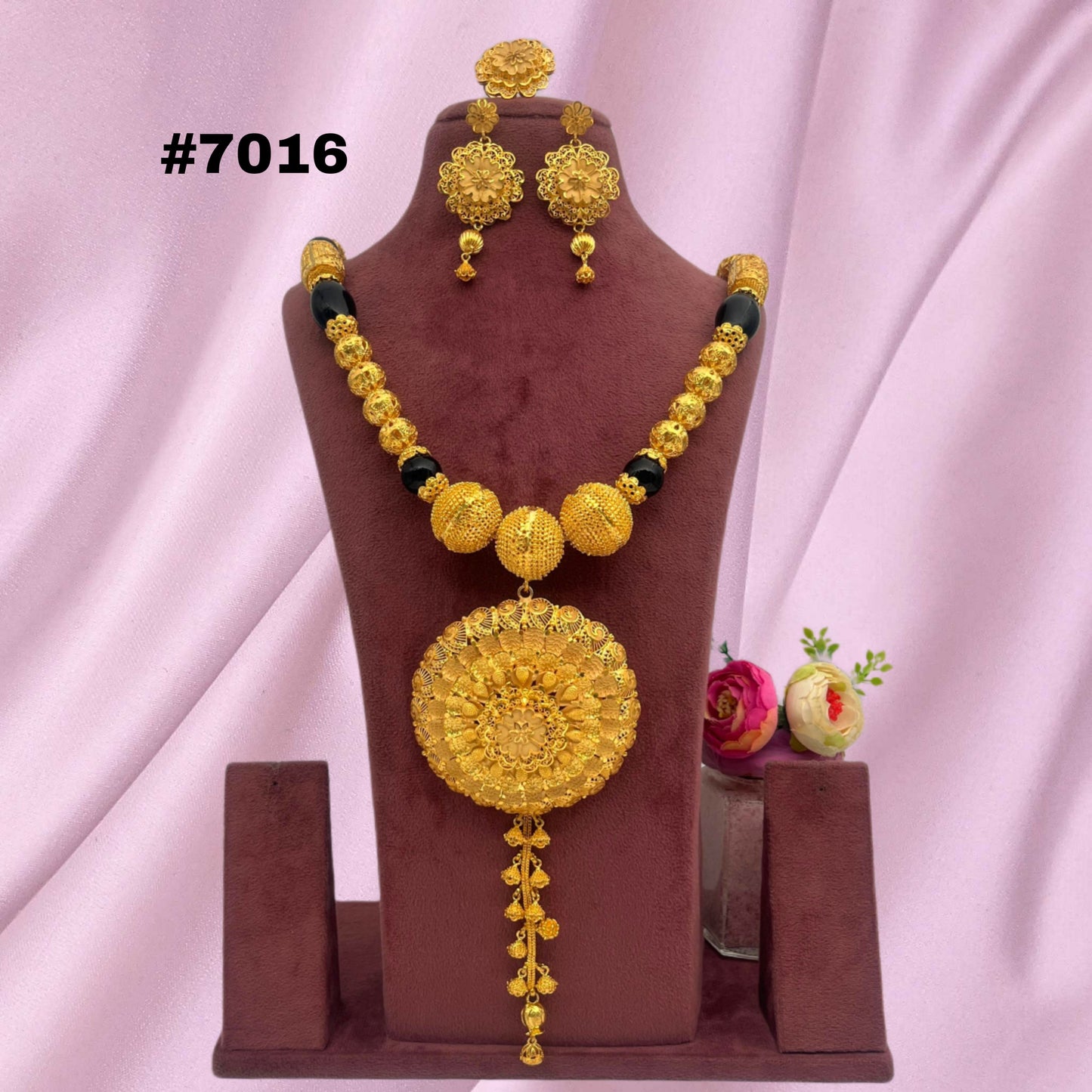 1 Gram Gold Plated Long Necklace, PMJ Model No: 7016