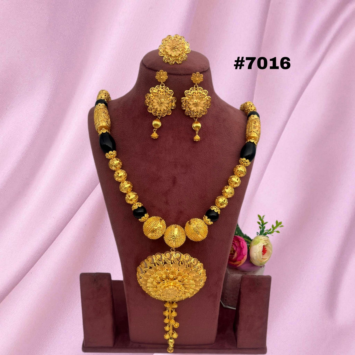 1 Gram Gold Plated Long Necklace, PMJ Model No: 7016