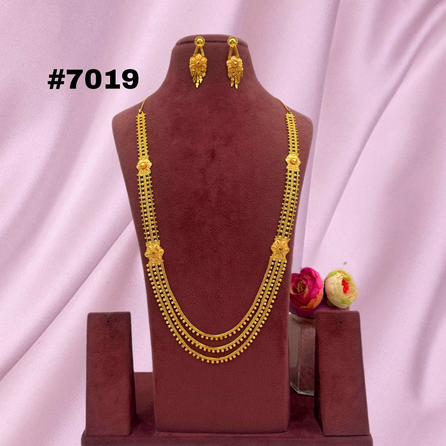 1 Gram Gold Plated Long Necklace, PMJ Model No: 7019