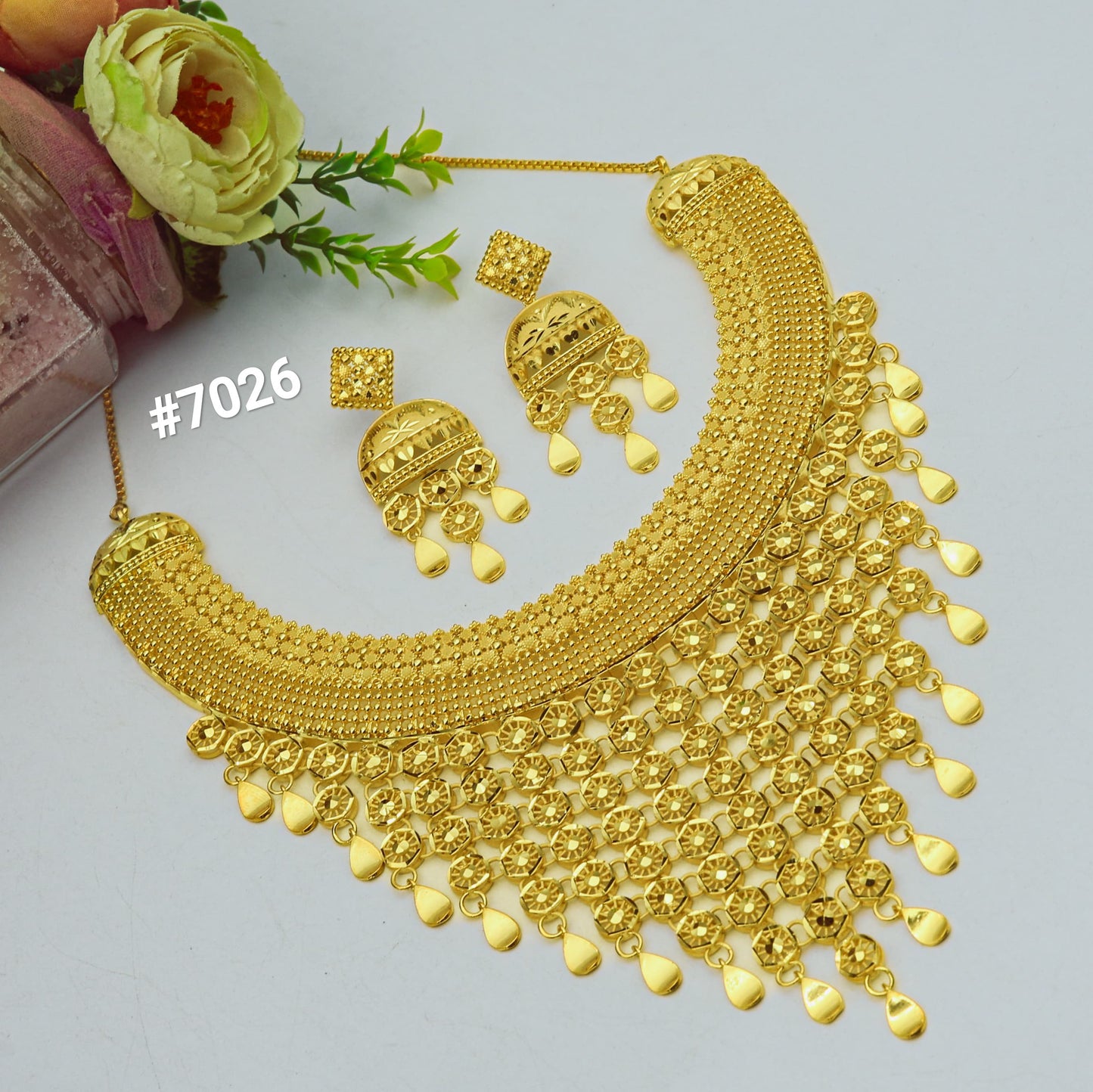 1 Gram Gold Plated Long Necklace, PMJ Model No: 7026