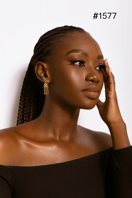 PMJ Traditional Gold Plated Beautiful Earrings Set Junk Jewelry Sale MODEL : 1577