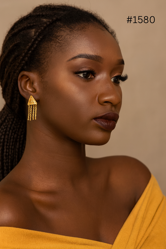 PMJ Traditional Gold Plated Beautiful Earrings Set Junk Jewelry Sale MODEL : 1580