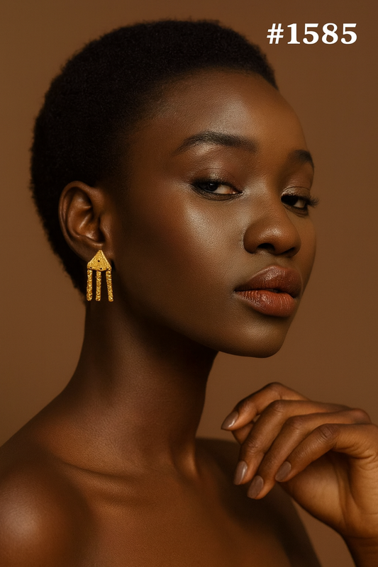 PMJ Lavish Mint Gold Plated Beautiful Earrings Set Junk Jewelry Sale MODEL : 1585