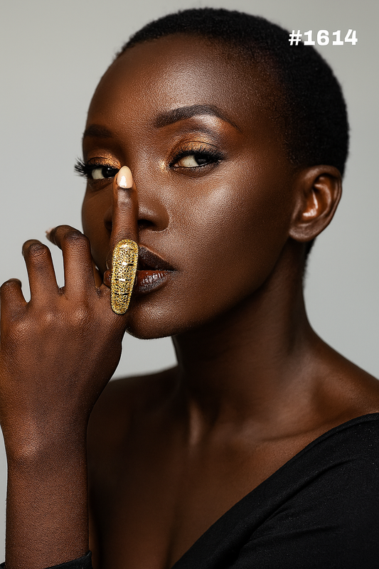 PMJ Indian Gold Plated Beautiful Finger Ring Alexandra Daddario Hollywood Style Jewelry Sale MODEL : 1614