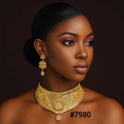 Gold Plated LONG NECKLACE 5 Gram Gold Plated Jewellery PMJ Model No : 7980