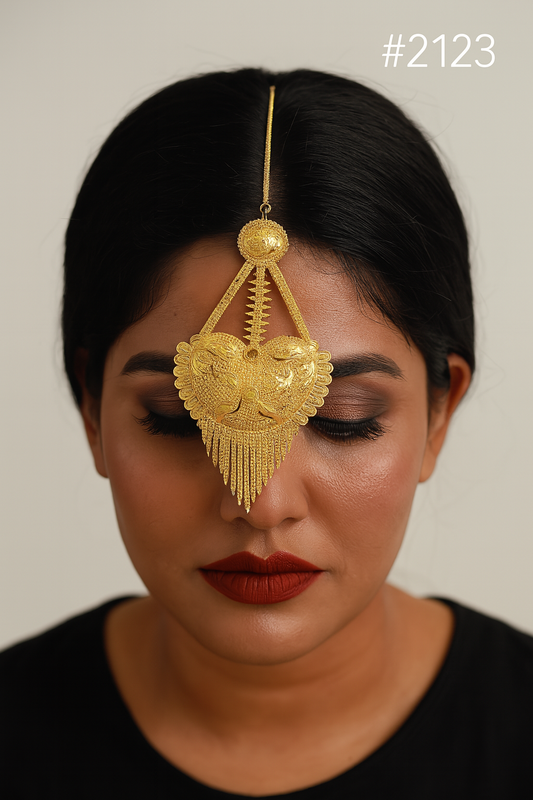 Gold Plated Maang Tika PMJ Model No: 2123
