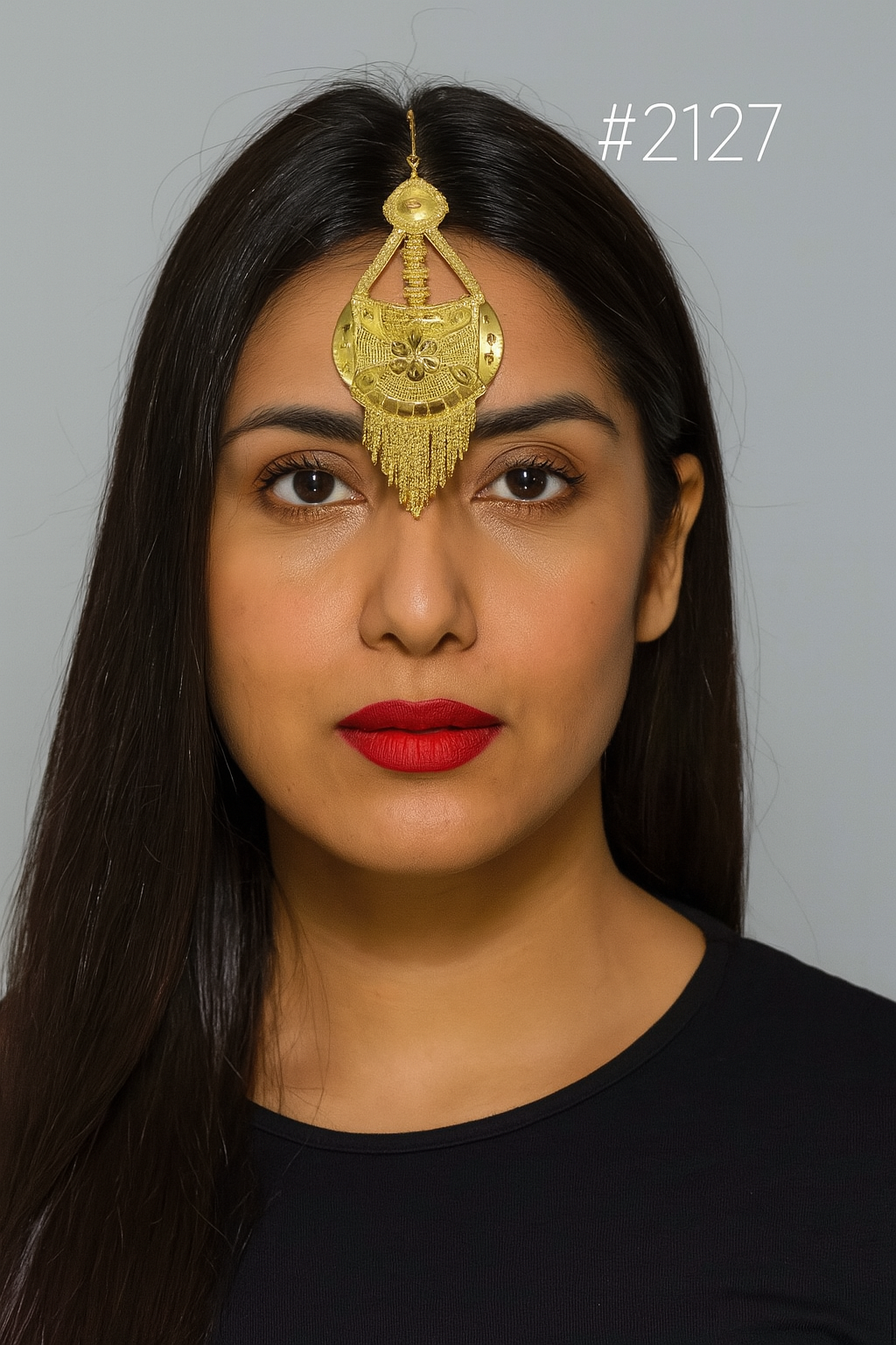 Gold Plated Maang Tika PMJ Model No: 2127