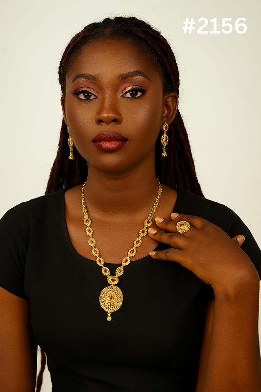 gold-plated-beautiful-stylish-long-necklace-with-earrings-model-2156