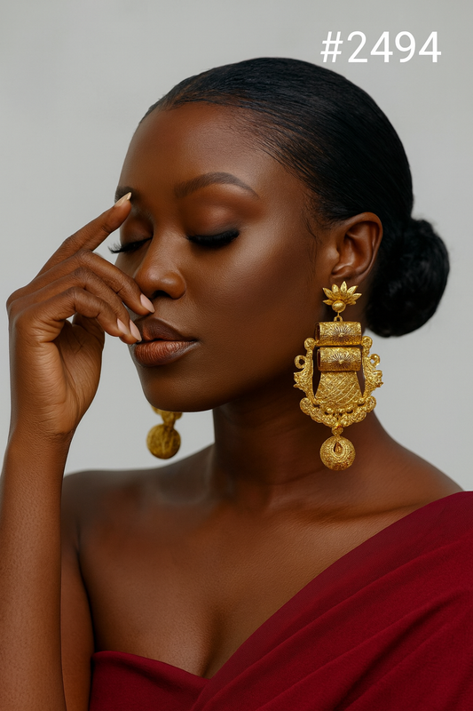 Gold Plated Beautiful Stylish Earrings MODEL : 2494