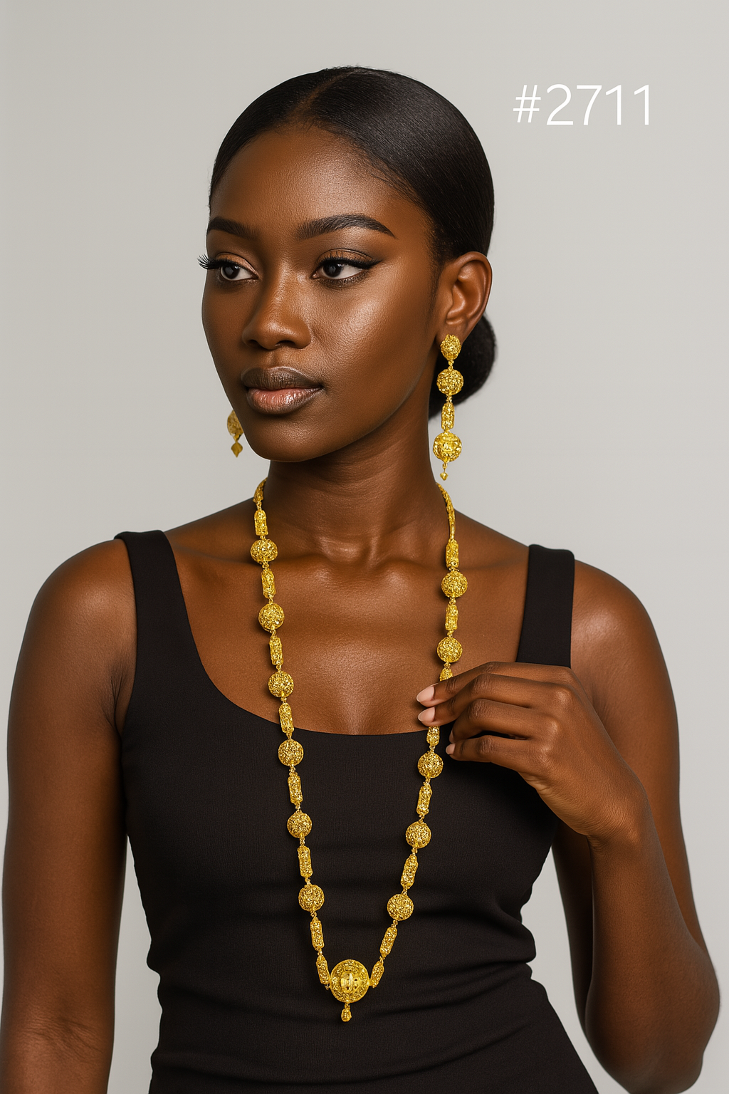 gold-plated-beautiful-stylish-long-necklace-with-earrings-model:2711