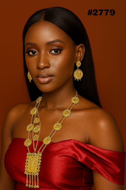 gold-plated-beautiful-stylish-long-necklace-with-earrings-model:2779
