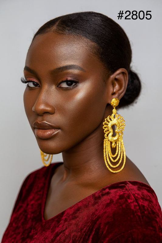 gold-plated-beautiful-stylish-earrings-model:2805