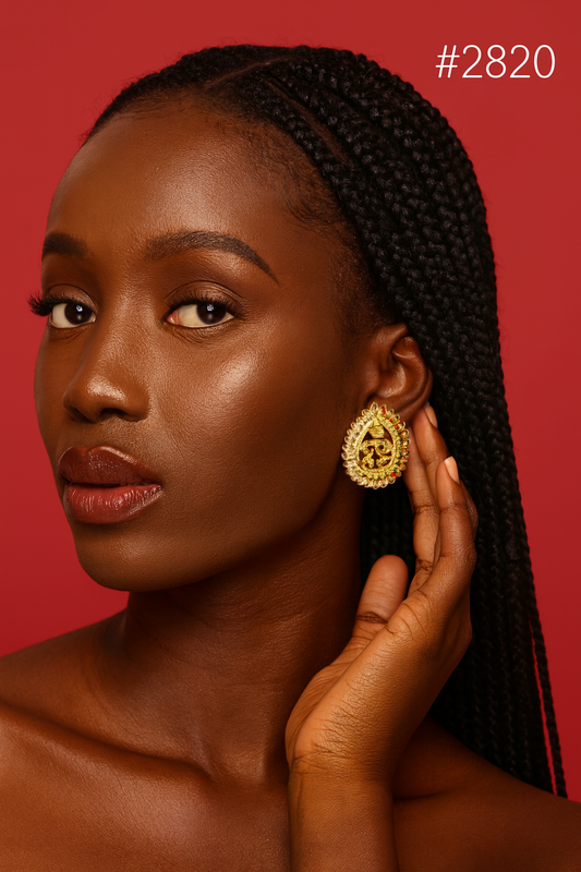 Gold-plated-beautiful-stylish-earrings-model:2820