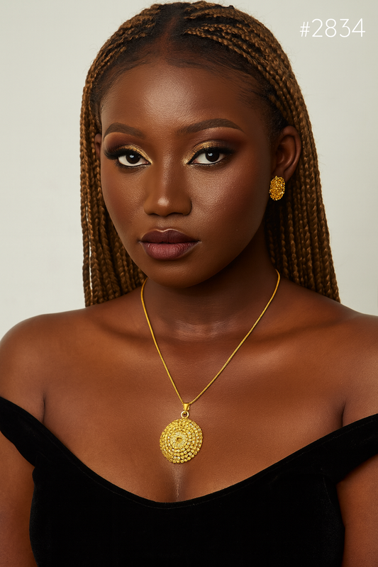 Gold Plated Beautiful Stylish pendant sets Model No: 2834