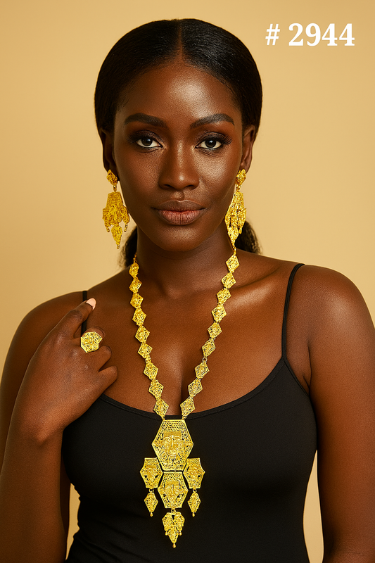 Designer Hand Made Jewelry Long Necklace Set, PMJ Model No: 2944