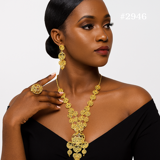 Designer Hand Made Jewelry Long Necklace Set, PMJ Model No: 2946