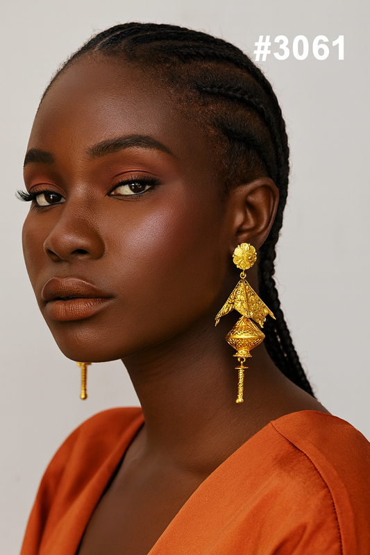 gold-plated-beautiful-stylish-earrings-model:3061