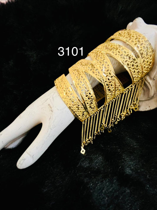 PMJ Colorful Gold Plated Jalar Bracelet Model no. 3101