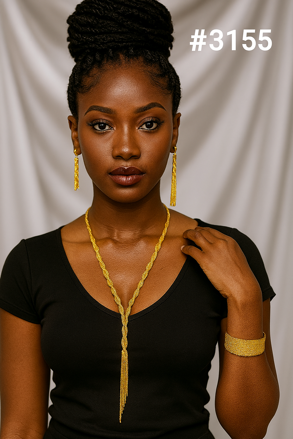 PMJ Beautiful Gold Plated Jhallar Bracelet Model no. 3155