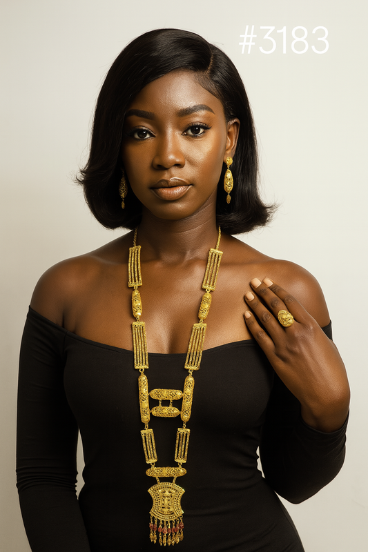 Designer Hand Made Jewelry Long Necklace Set, PMJ Model No: 3183