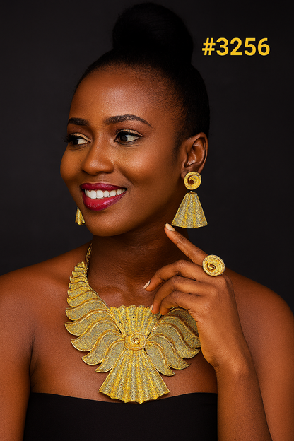 Exclusive Gold Plated Long Necklaces Set, PMJ Model No: 3256