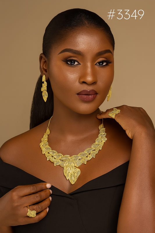 Gold Plated Short Necklace Set, PMJ Model No: 3349