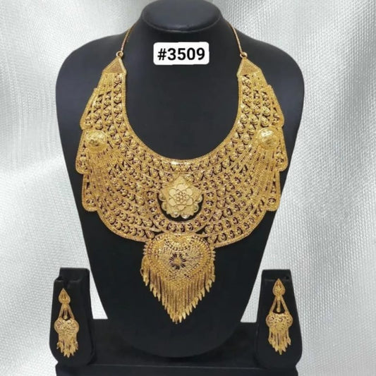 Exclusive Gold Plated Long Necklaces Set, PMJ Model No: 3509