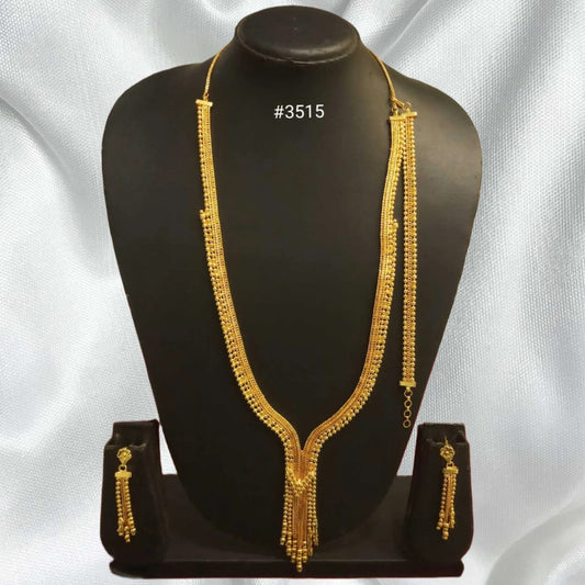 Gold Plated Beautiful Stylish Long Necklace MODEL:3515