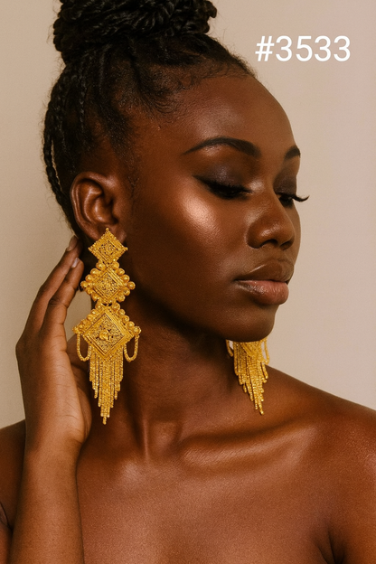 gold-plated-beautiful-stylish-earrings-model:3533