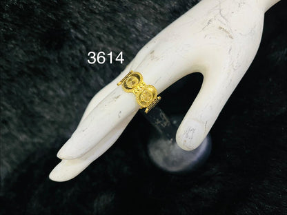 Stylish Gold Plated Ladies Finger Ring, PMJ Model No: 3614