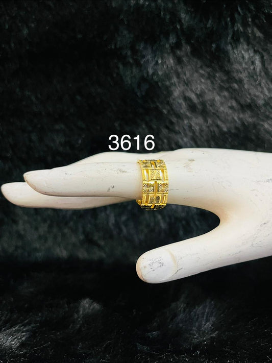 Stylish Gold Plated Ladies Finger Ring, PMJ Model No: 3616