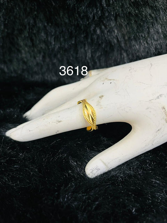 Stylish Gold Plated Ladies Finger Ring, PMJ Model No: 3618