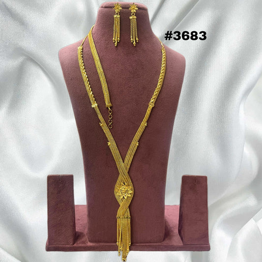 Exclusive Gold Plated Long Necklaces Set, PMJ Model No: 3683