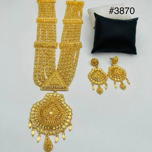 Exclusive Gold Plated Long Necklaces Set, PMJ Model No: 3870