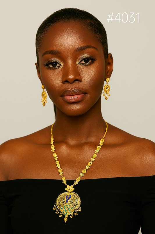 Gold Plated Long Necklaces Set, PMJ Model No: 4031